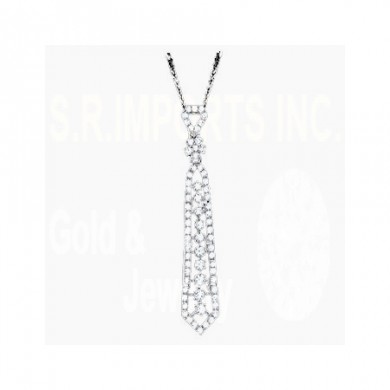 0.85CT Diamond Fashion Pendant on 14K White Gold.