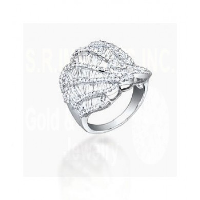 2.50CT Diamond Fashion Ring on 14K White Gold. 