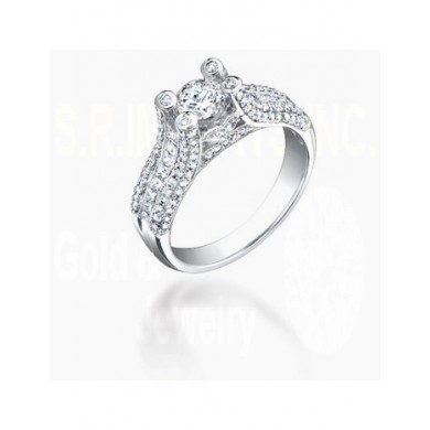 1.50CT Diamond Engagement Ring on 18K White Gold. 