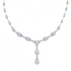 4.25CT Diamond Fancy Necklace on 14K White Gold.