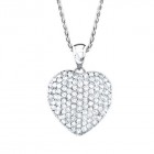 0.90CT Diamond Heart Pendant on 14K White Gold.