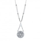 1.00CT Diamond Fashion Necklace on 14K White Gold.
