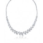 3.35CT Diamond Fancy Necklace on 14K White Gold.