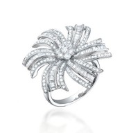 1.55CT Diamond Fashion Ring on 14K White Gold.