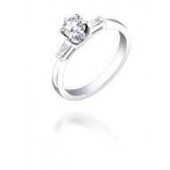 0.50ct tw Diamond Engagement Ring on 14K White Gold. 