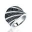 1.65CT Black & White Diamond Ring on 14K White Gold.