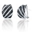 1.75CT Black & White Diamond Earrings on 14K White Gold.