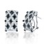 1.80CT Black & White Diamond Earrings on 14K White Gold.