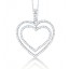 0.85CT Diamond Heart Pendant on 14K White Gold.