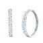2.40CT Diamond Hoops Earrings on 14K White Gold.