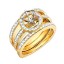 0.85CT Diamond Semi-Mount Ring on 18K Yellow Gold.