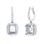 0.85CT Diamond Semi-Mount Earrings on 14K White Gold.
