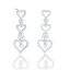 1.70CT Diamond Heart Earrings on 14K White Gold.