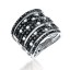 2.50CT Black & White Diamond Ring on 14K White Gold.